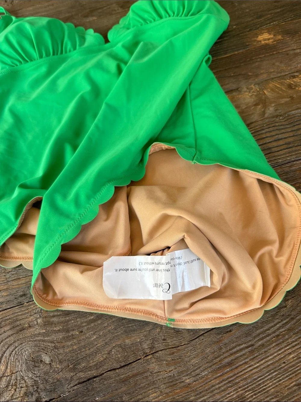 J. Crew scalloped emerald‎ green one piece swimsuit NWT XL